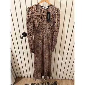 Wandering Dress Leopard Print Size 40 (US 4) NWT